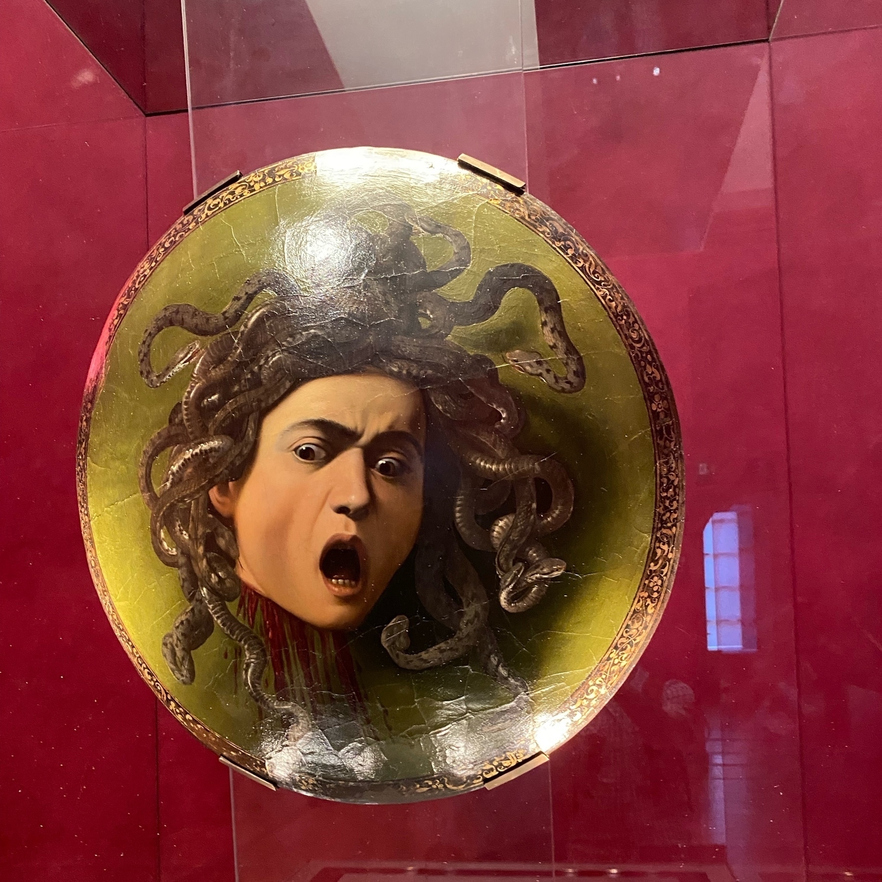 caravaggio's medusa on a shield