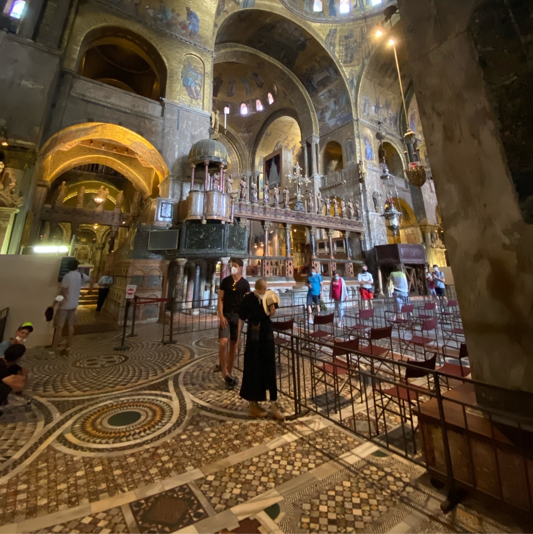 view of interior of St. Mark's basilica, Venice. No crowds. 